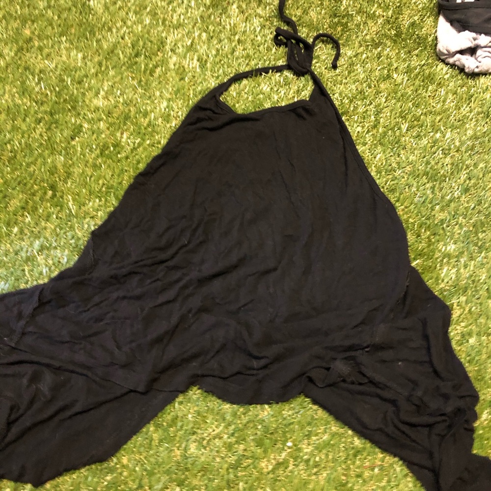Brandy melville black flowy halter top